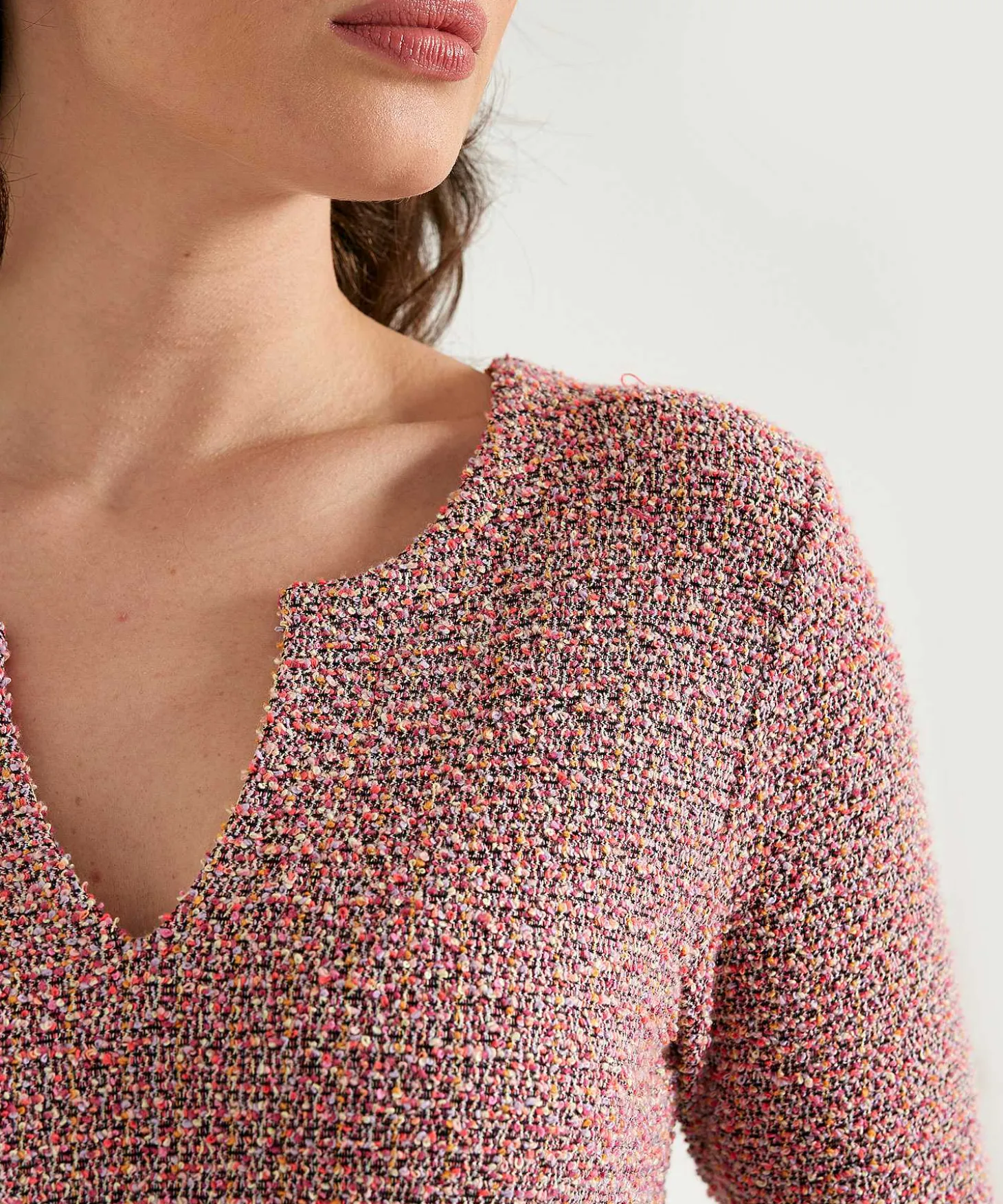 Giulia E Tu Boucle Jurk Kniphals