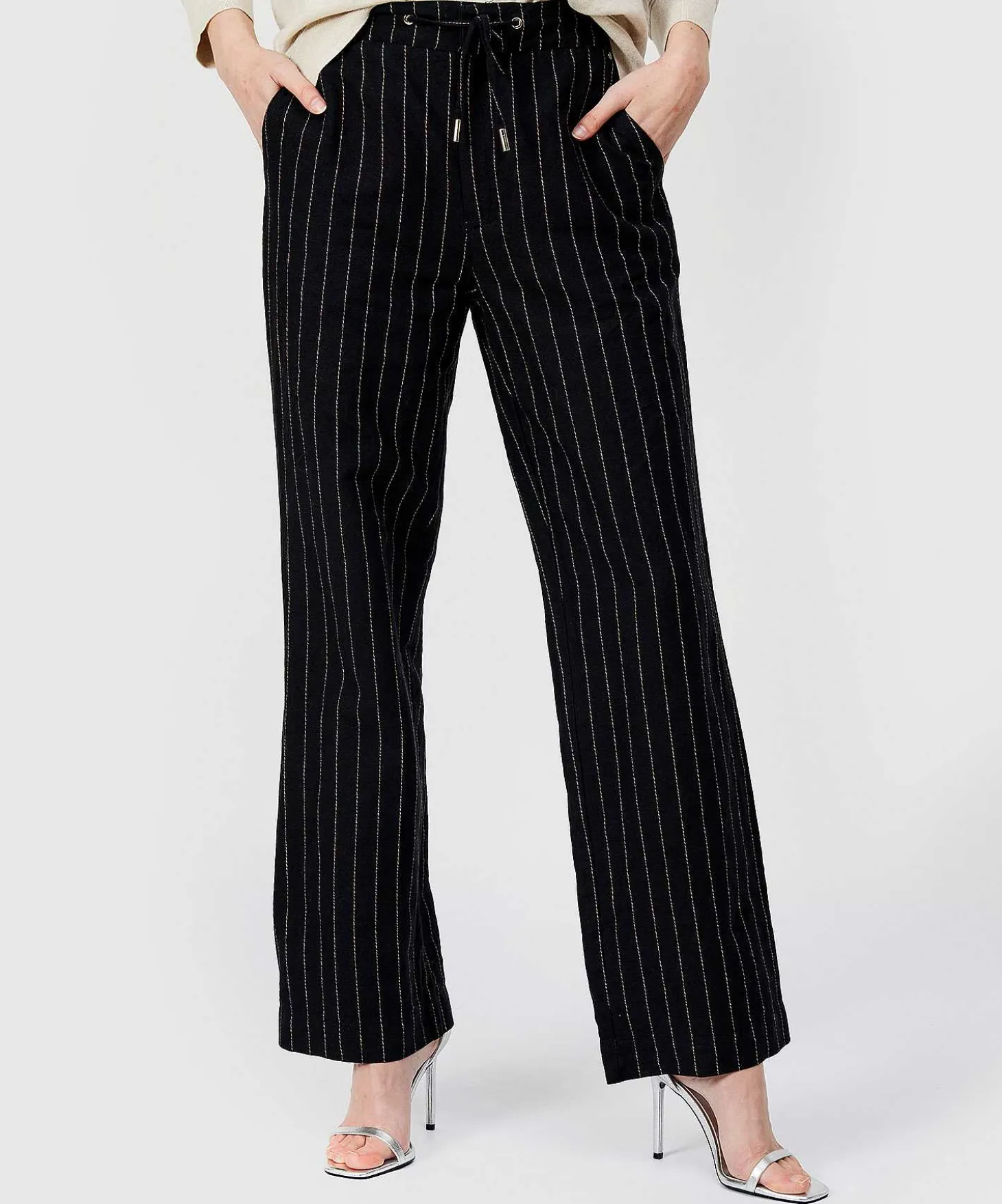 Giulia E Tu Broek Linnen Streep