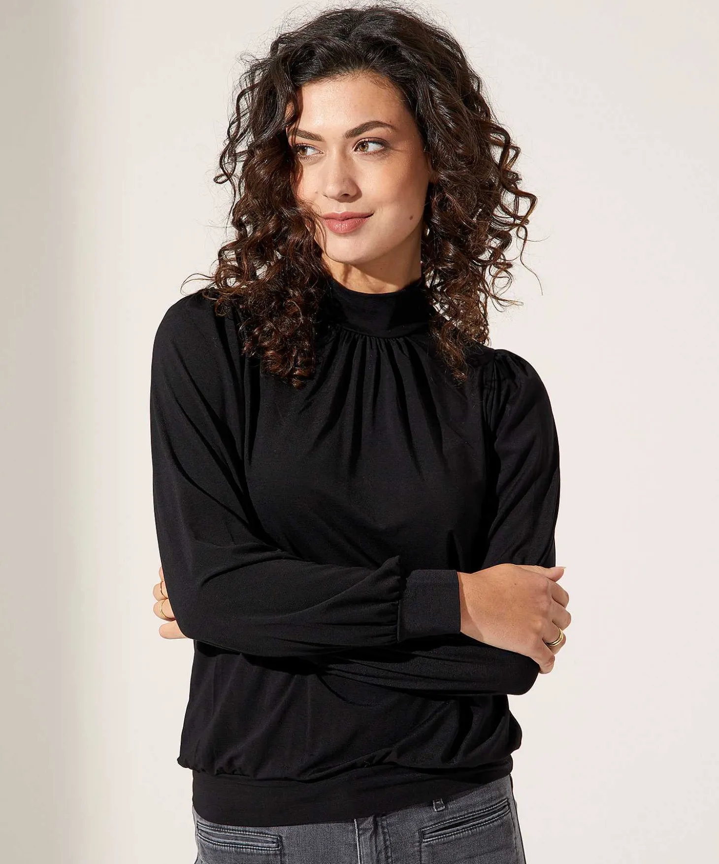 Giulia E Tu Colshirt Met Plooitjes
