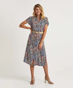 Giulia E Tu Doorknoopjurk Multi Paisley