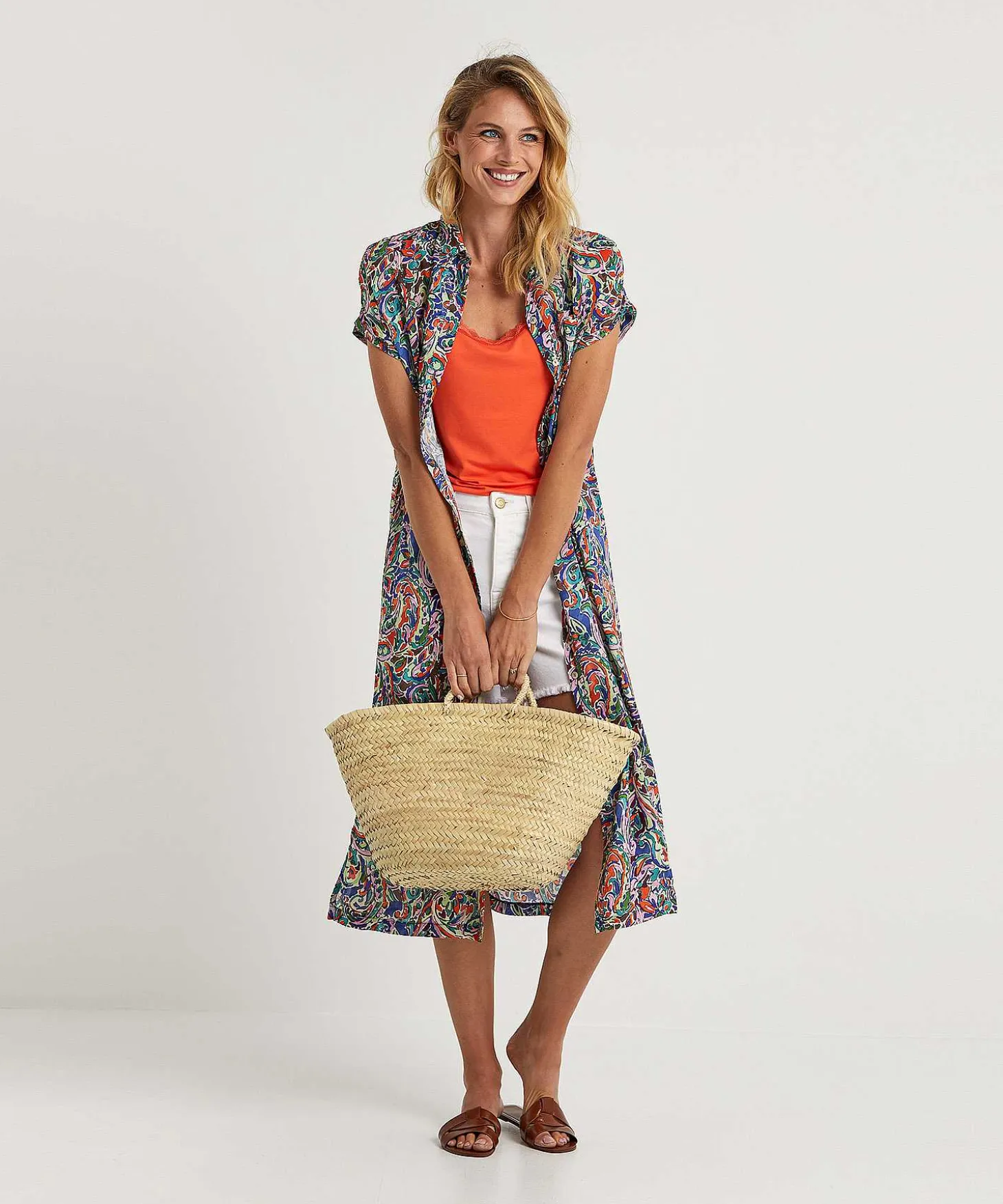 Giulia E Tu Doorknoopjurk Multi Paisley