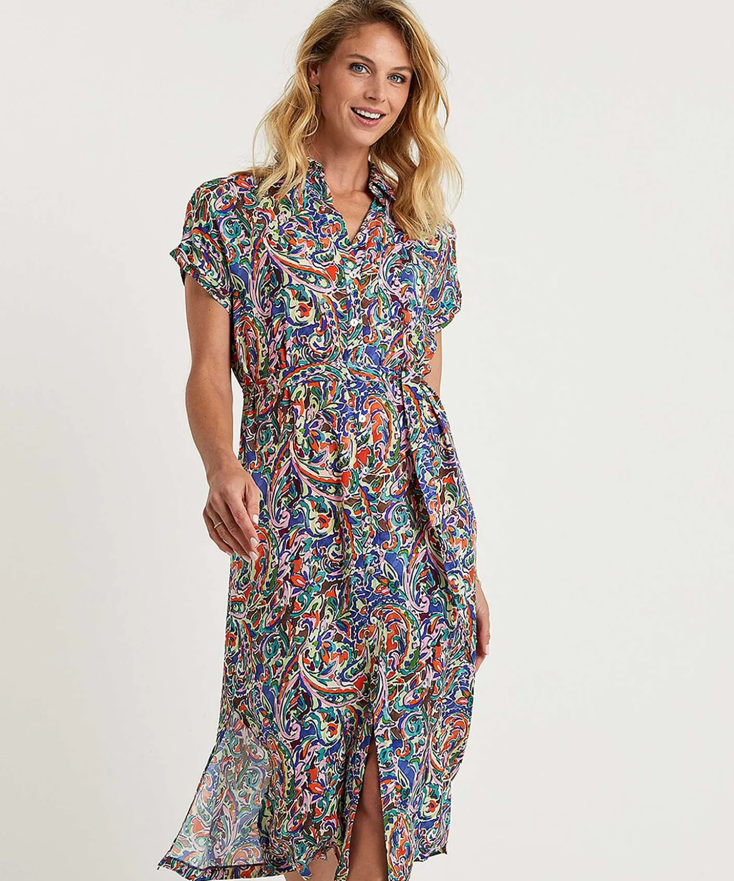 Giulia E Tu Doorknoopjurk Multi Paisley