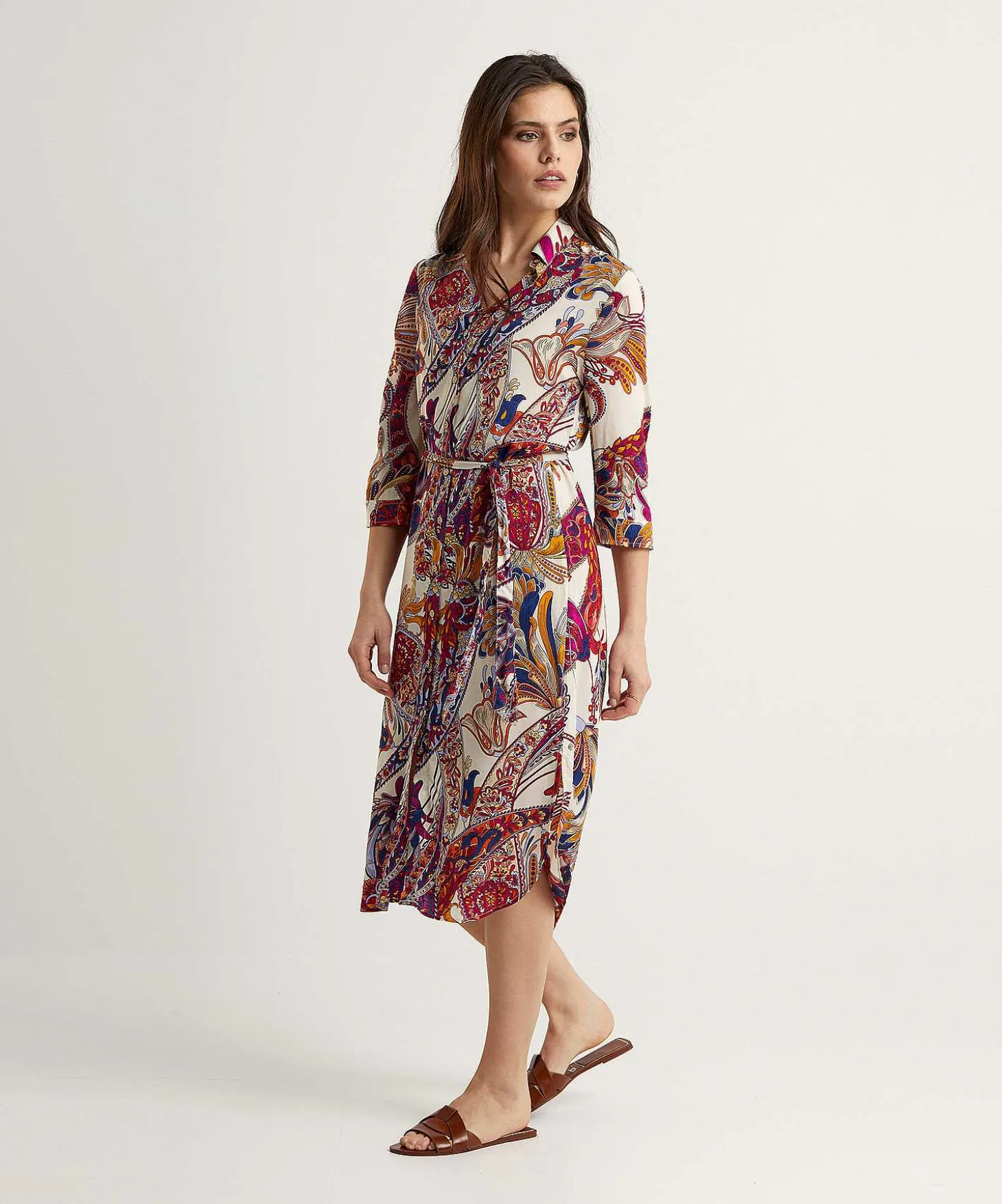 Giulia E Tu Doorknoopjurk Paisley