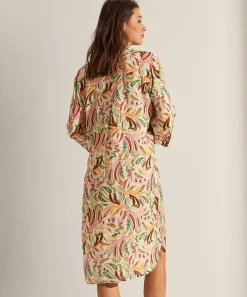 Giulia E Tu Doorknoopjurk Pastel Paisley