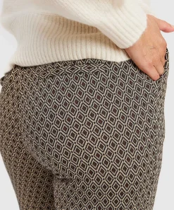 Giulia E Tu Flared Broek Jacquard