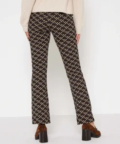 Giulia E Tu Flared Broek Grafisch Jacquard