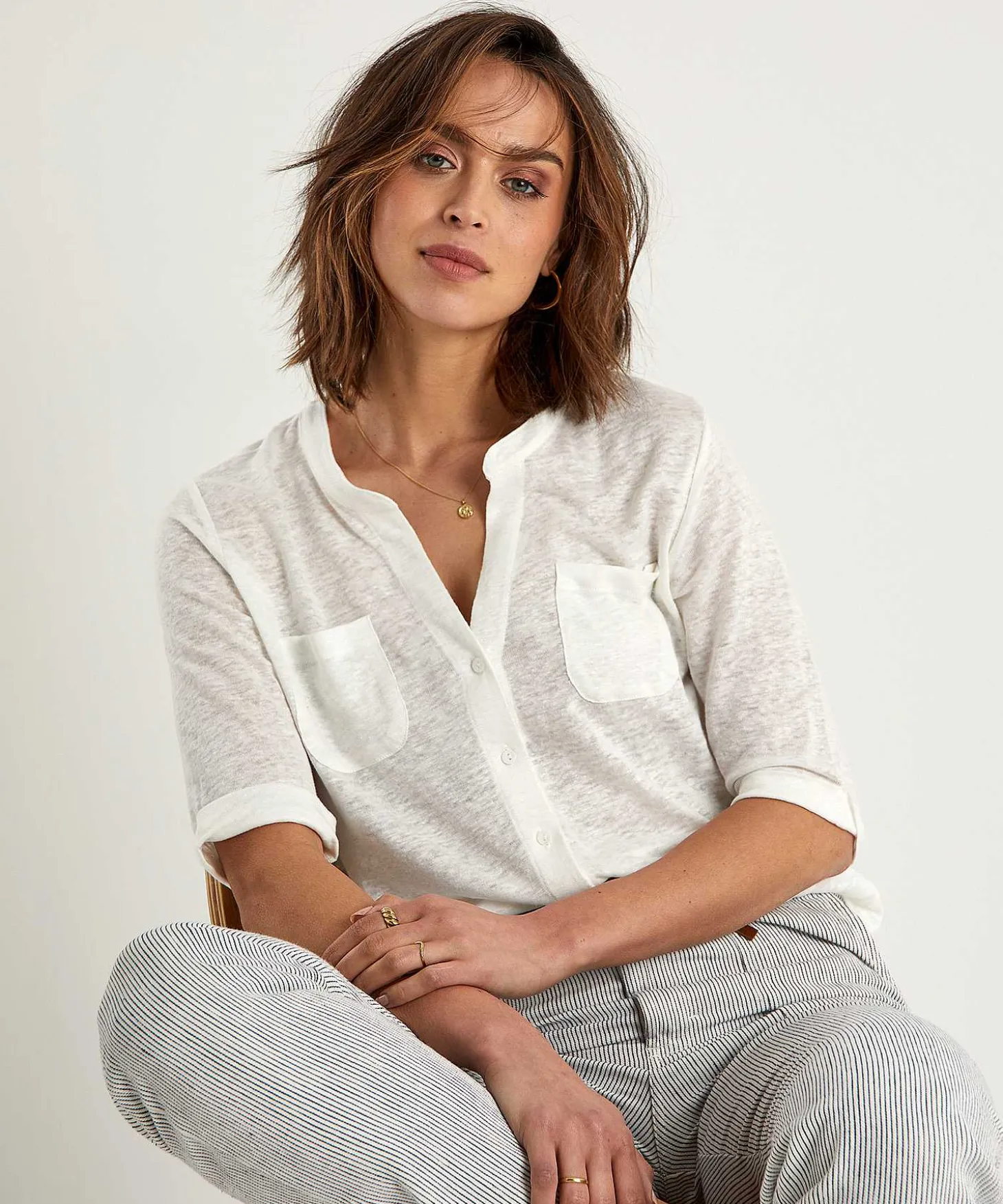 Giulia E Tu Linnen Blouse Shirt
