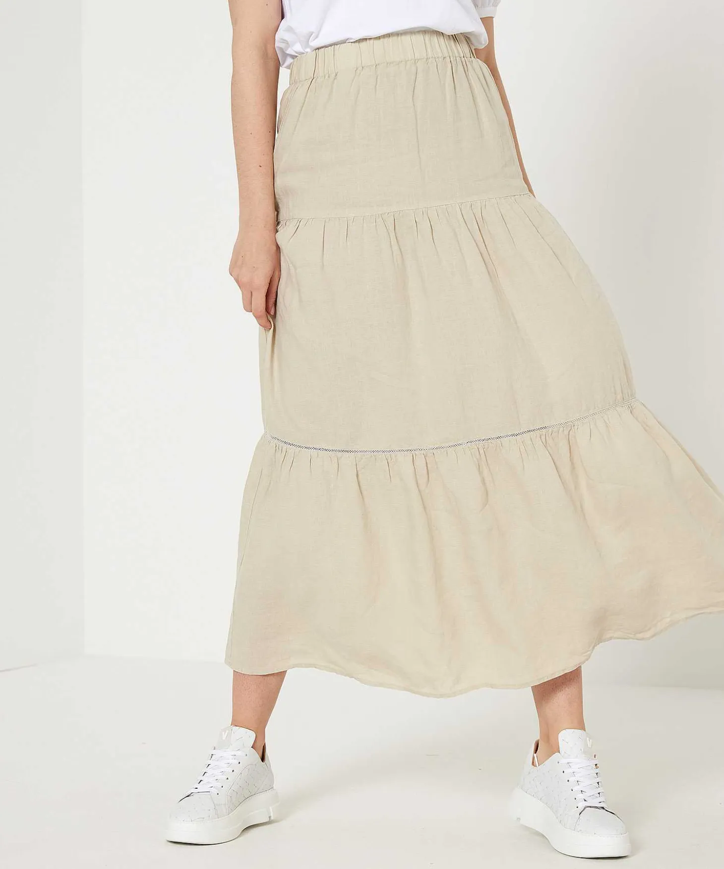 Giulia E Tu Linnen Maxi-Rok