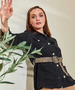 Giulia E Tu Linnen Safari Blousejasje