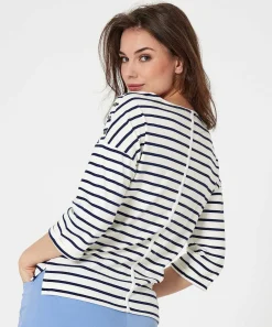 Giulia E Tu Shirt Bretonse Streep Knoopjes