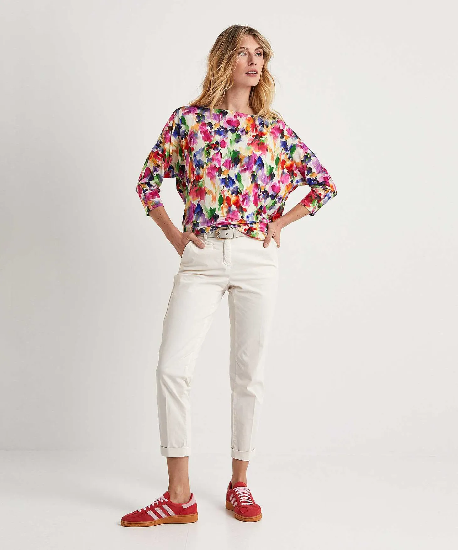 Giulia E Tu Slinky Shirt Faded Flower