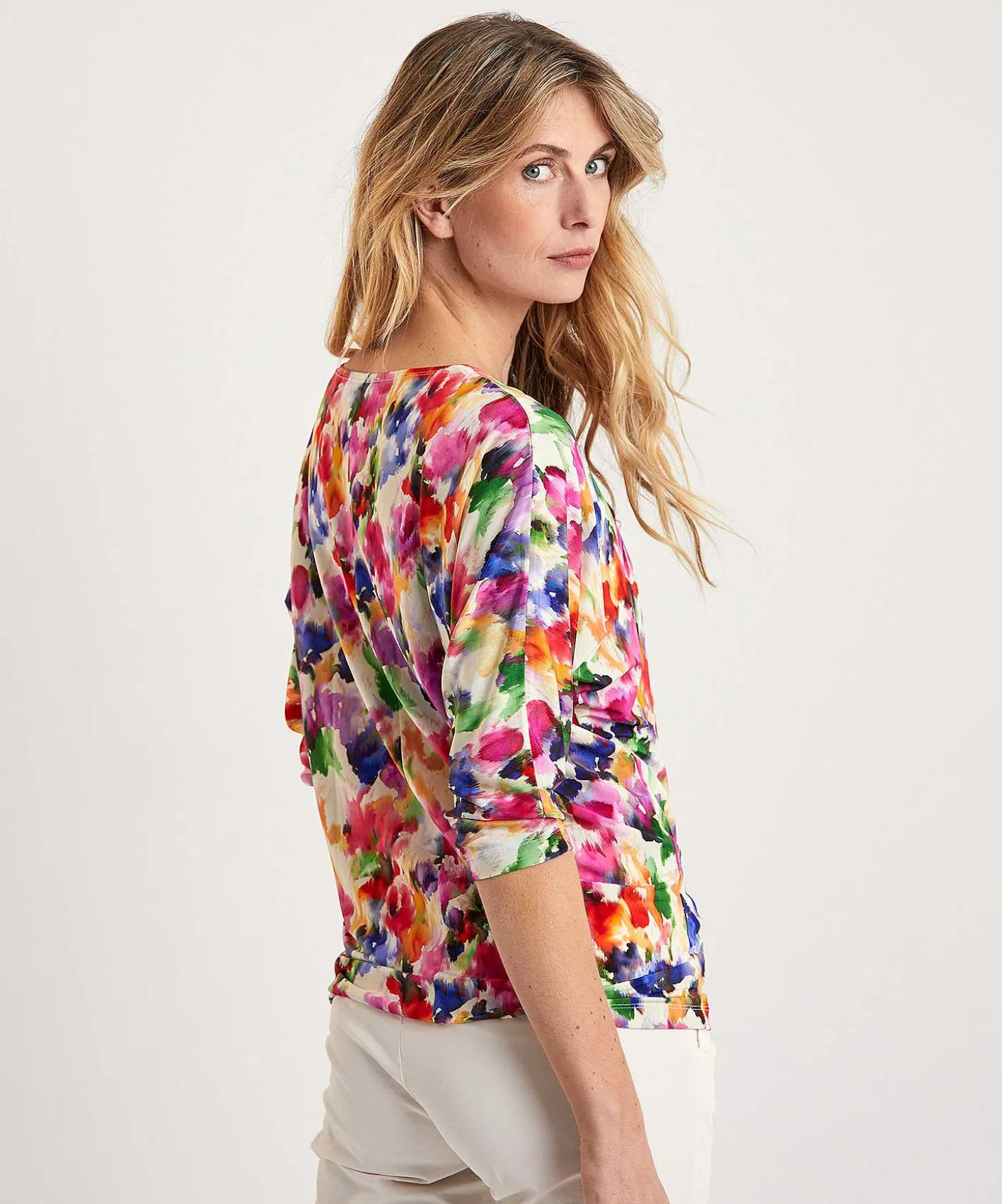 Giulia E Tu Slinky Shirt Faded Flower