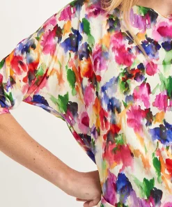Giulia E Tu Slinky Shirt Faded Flower