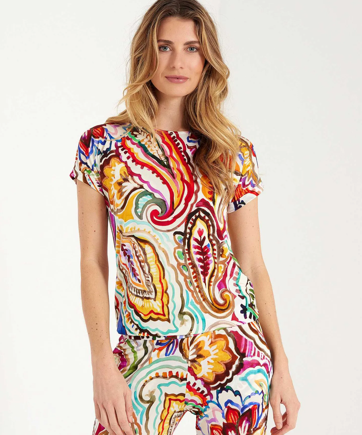 Giulia E Tu Slinky Top Maxi-Paisley