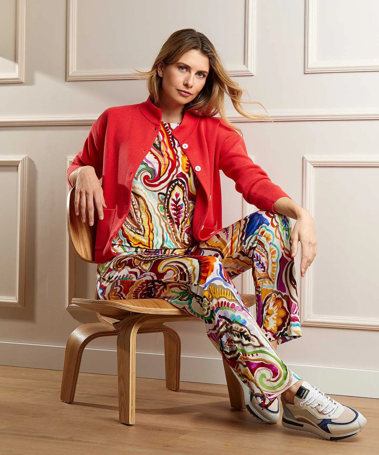 Giulia E Tu Slinky Top Maxi-Paisley