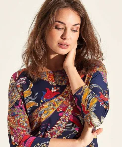 Giulia E Tu Slinky Top Multicolor Paisley