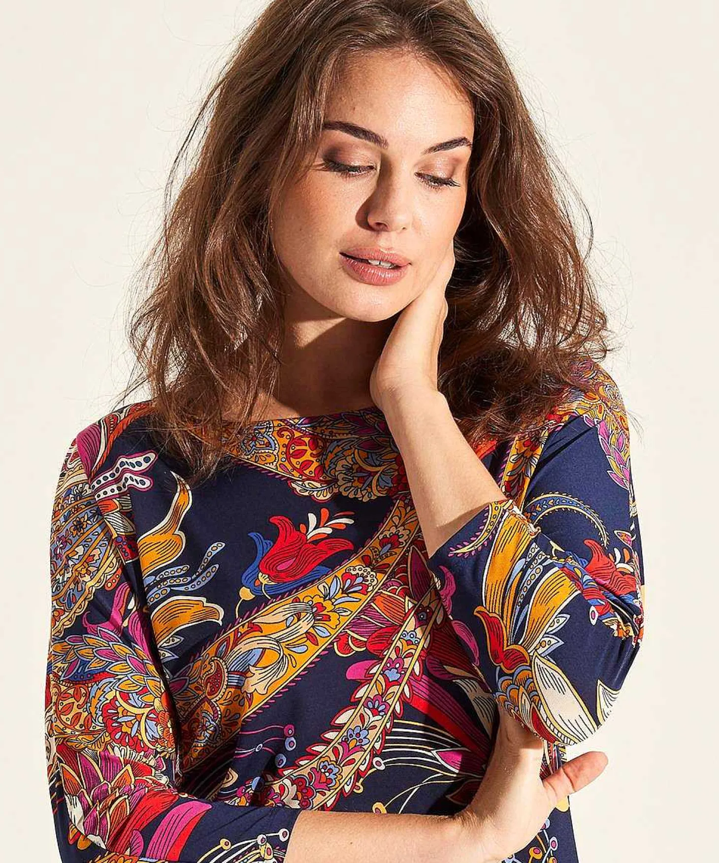 Giulia E Tu Slinky Top Multicolor Paisley