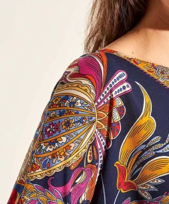 Giulia E Tu Slinky Top Multicolor Paisley