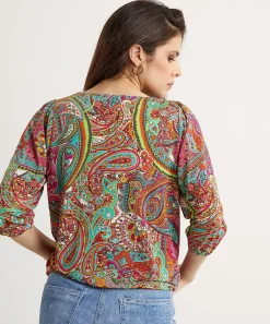 Giulia E Tu Slinky Top Paisley