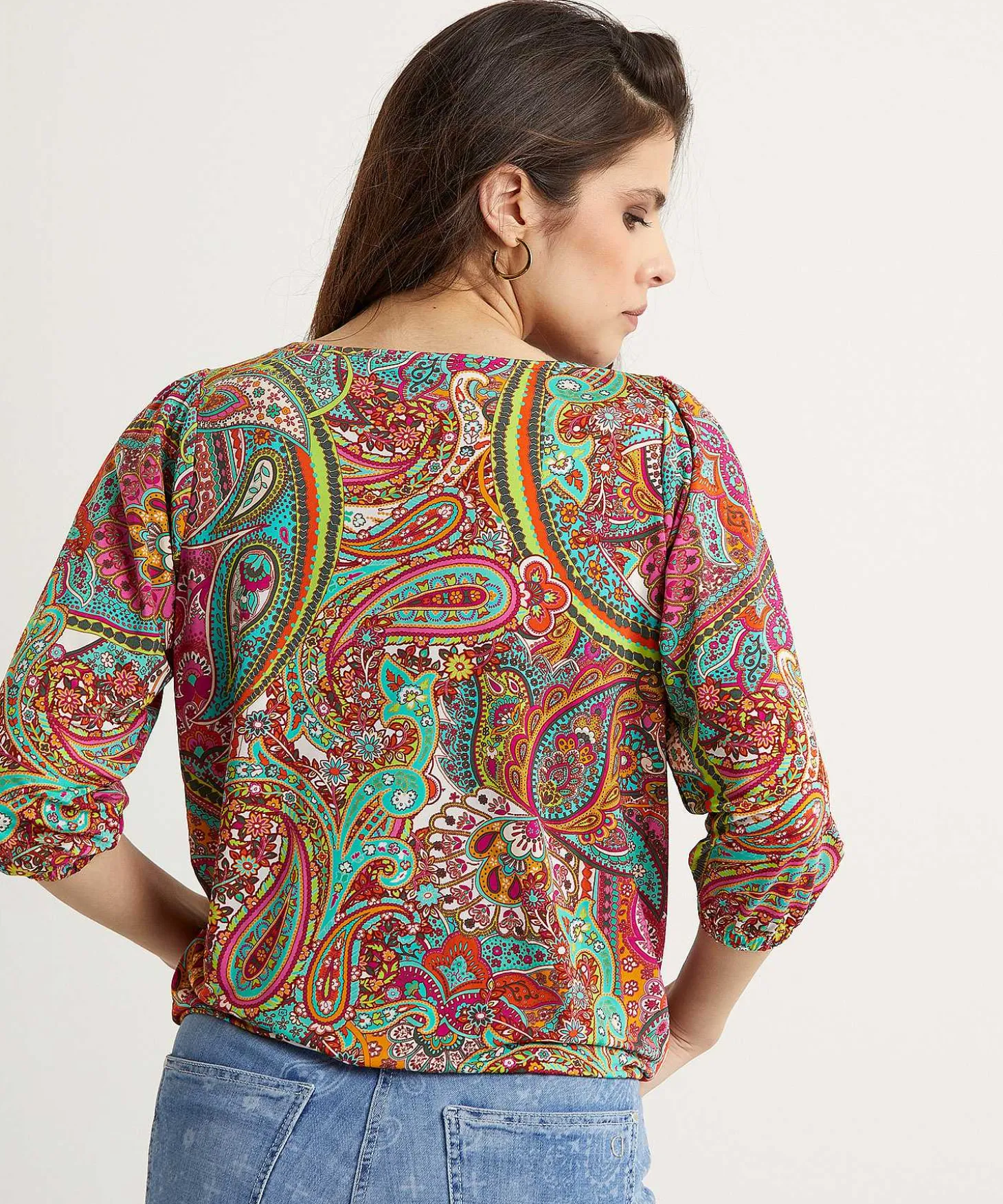 Giulia E Tu Slinky Top Paisley