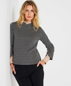 Giulia E Tu Top Visgraat Jacquard