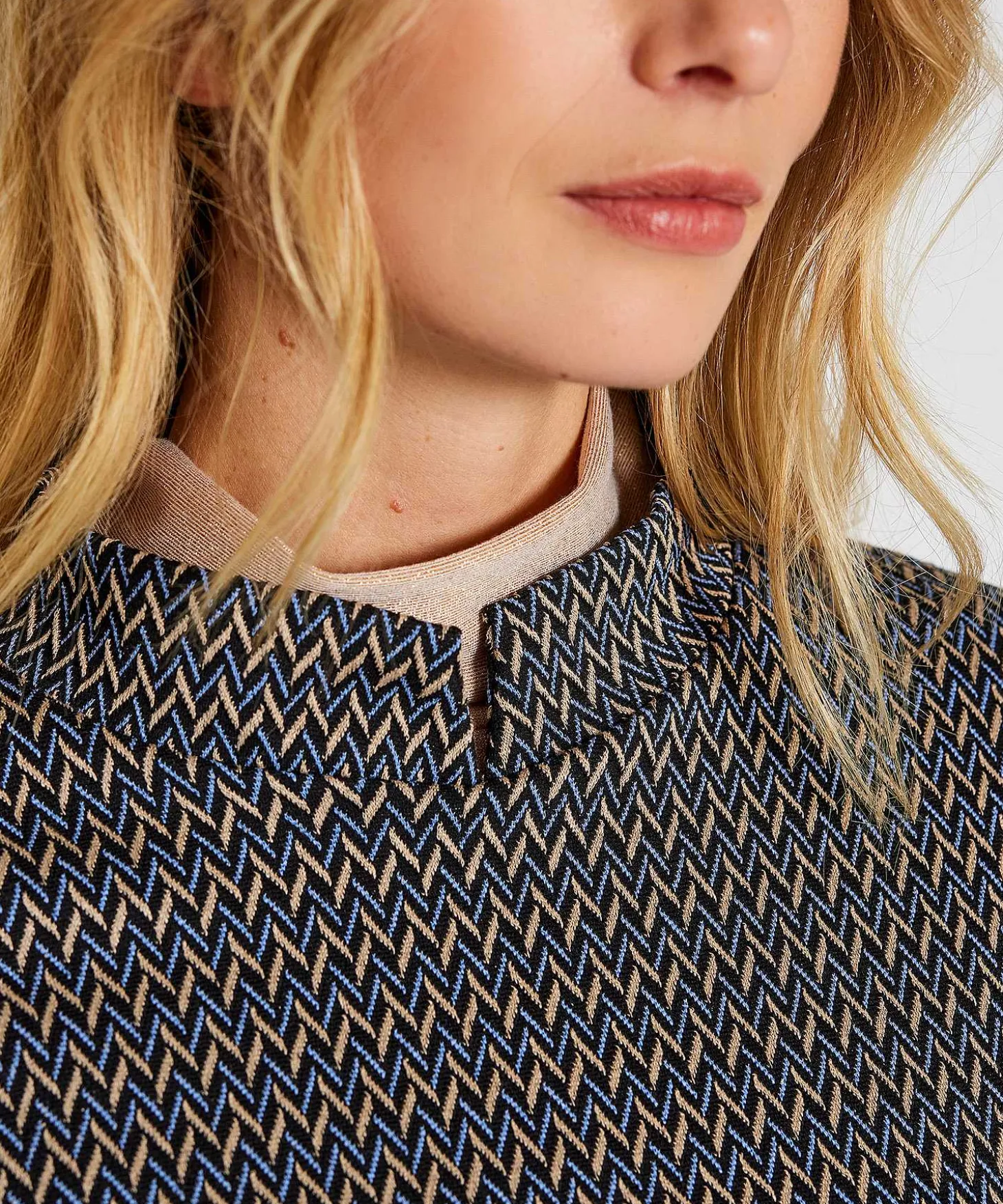 Giulia E Tu Top Visgraat Jacquard