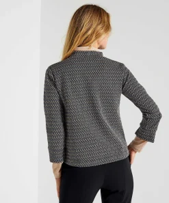 Giulia E Tu Top Visgraat Jacquard