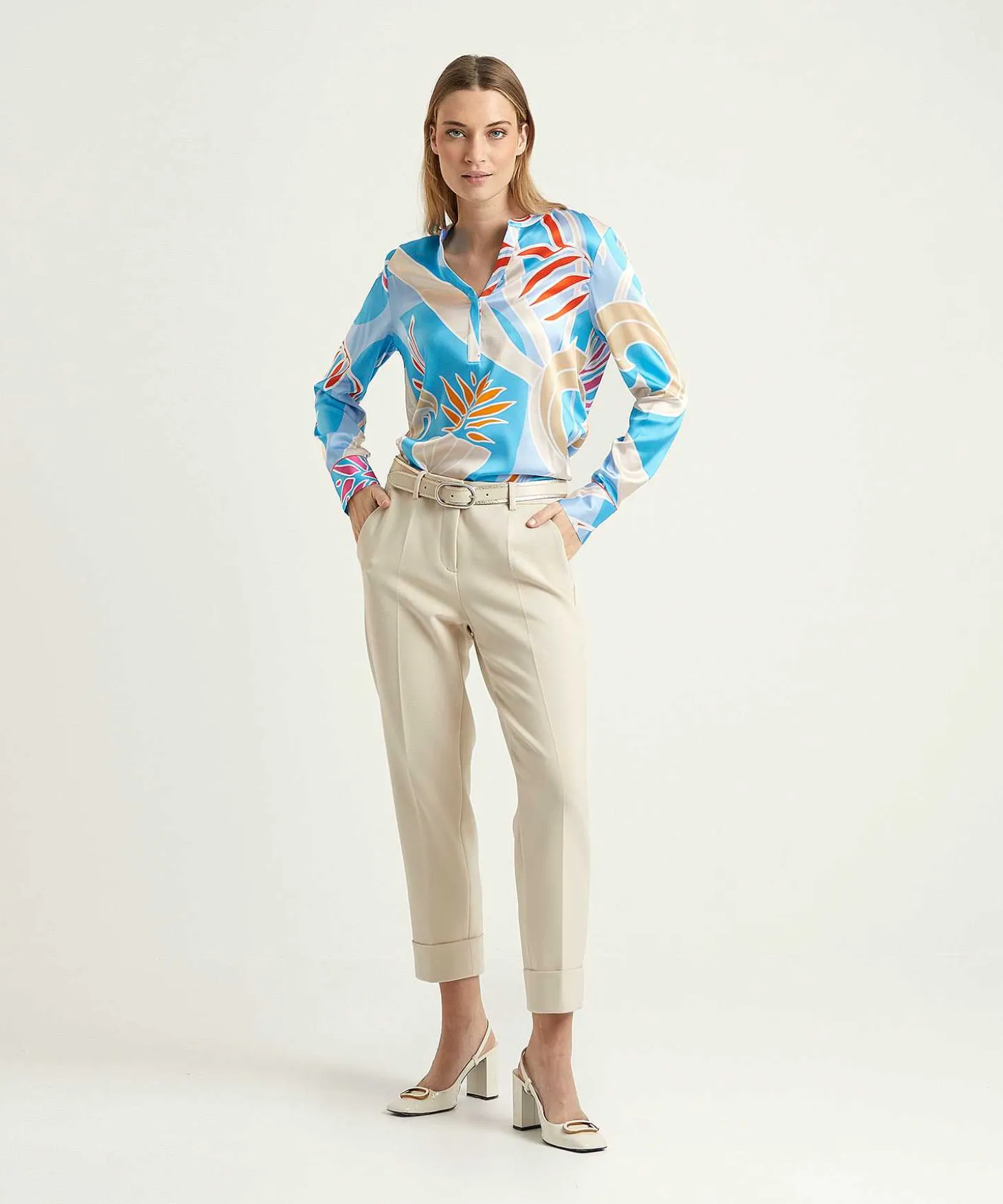 Herzen's Angelegenheit Blouse Zijde Aquarius Print