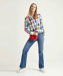 Herzen's Angelegenheit Blouse Zijde Parfum Print