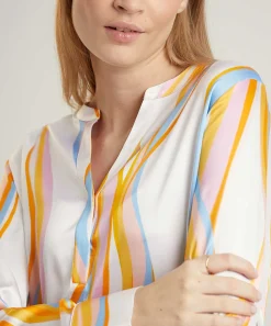 Herzen's Angelegenheit Blouse Zijde Flame Print