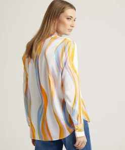 Herzen's Angelegenheit Blouse Zijde Flame Print