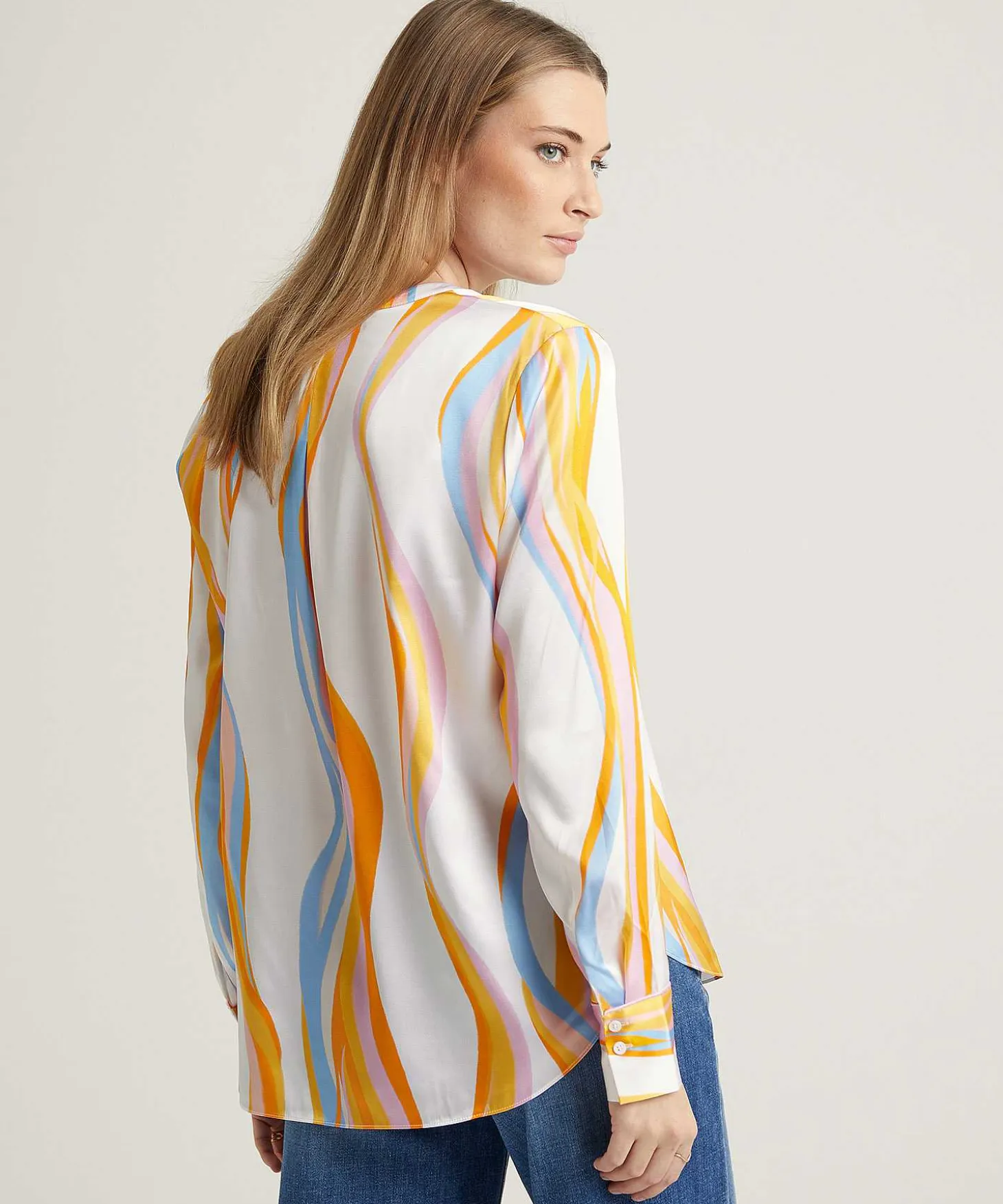 Herzen's Angelegenheit Blouse Zijde Flame Print