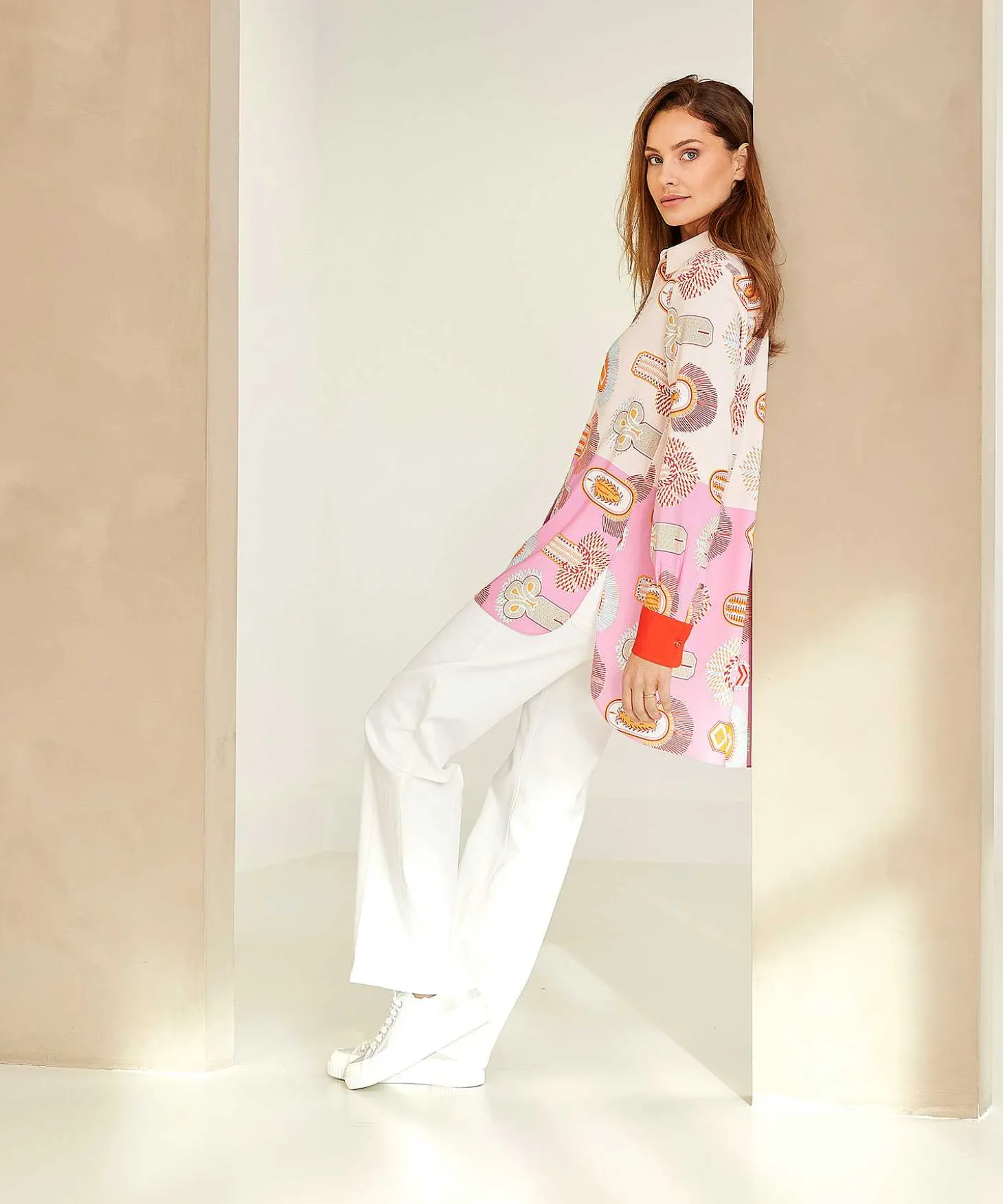 Herzen's Angelegenheit Zijde Tuniekblouse Multiprint