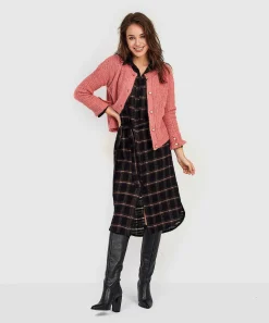 Jane Lushka Doorknoopjurk Geruit Rossy