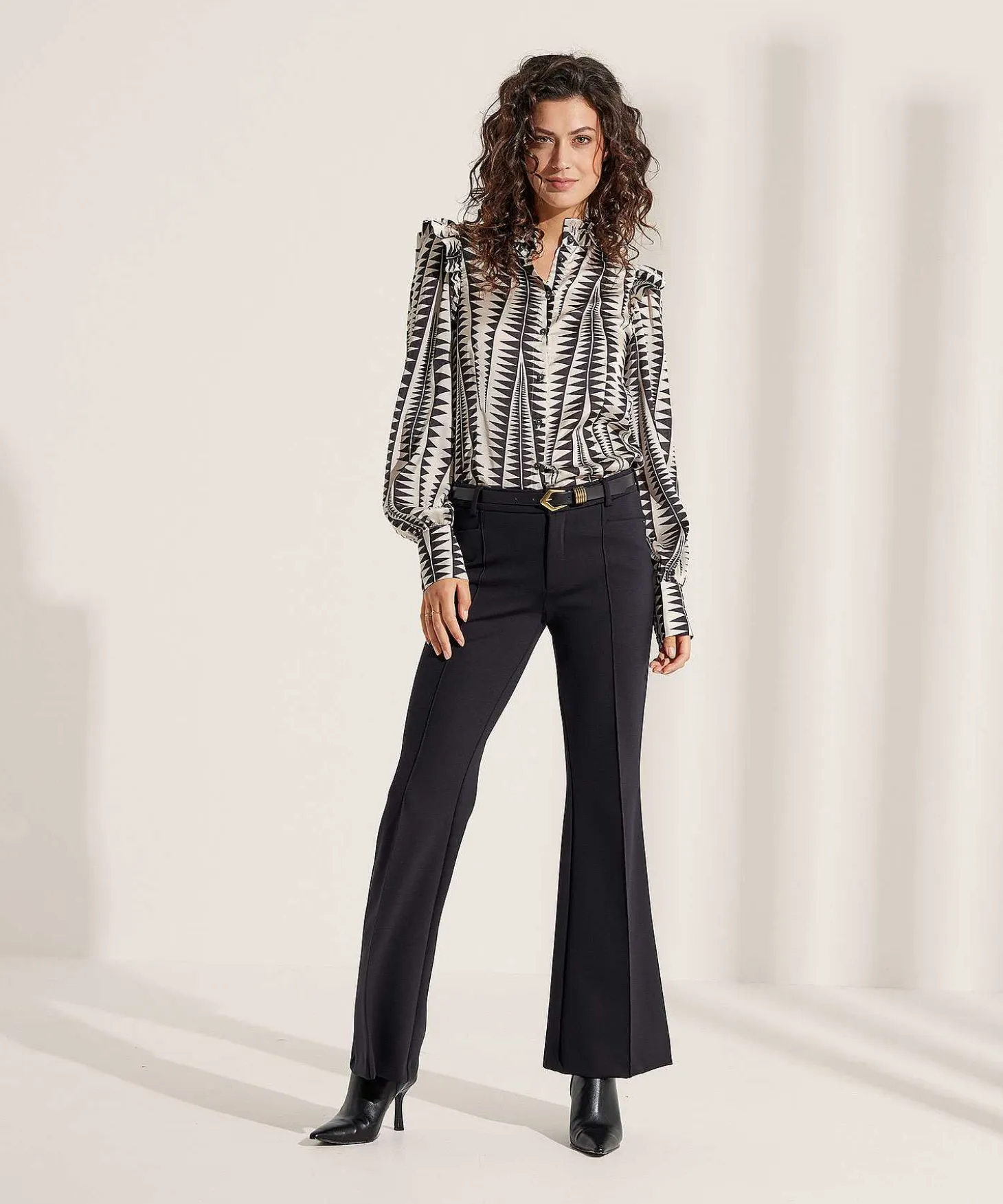 Jane Lushka Silky Blouse Grafische Print Kim