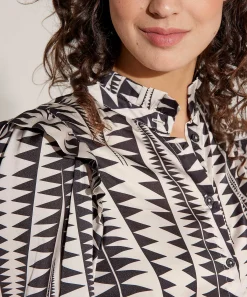 Jane Lushka Silky Blouse Grafische Print Kim