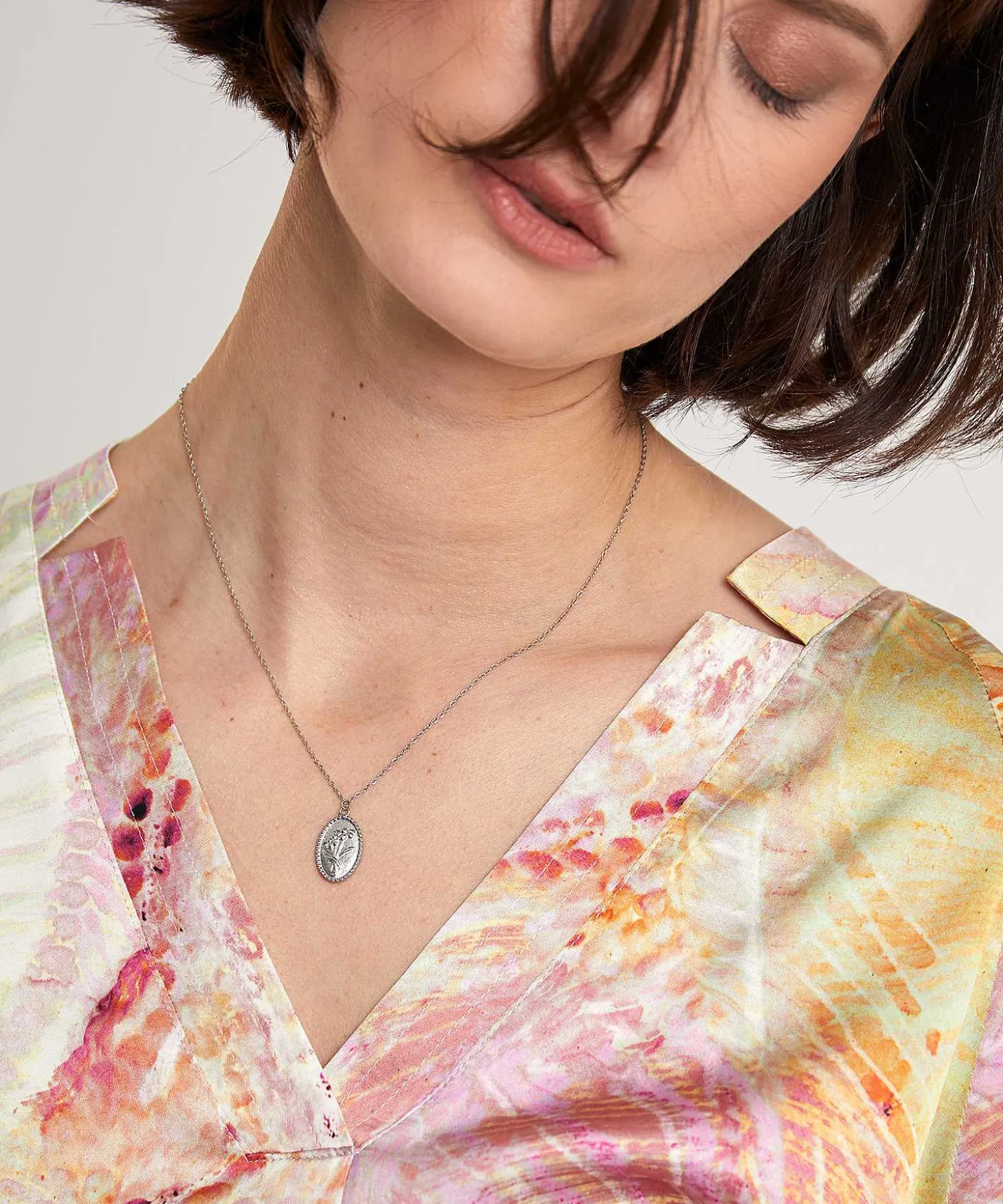 Japan Tky Silky Blouse Met Print Nima