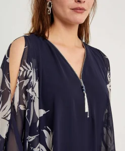 Joseph Ribkoff Blouse Voile Mouwen