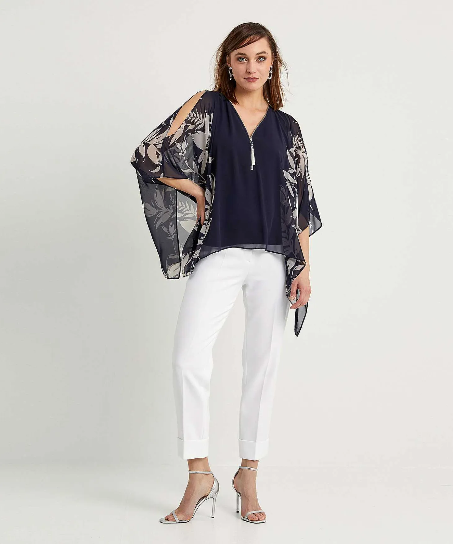 Joseph Ribkoff Blouse Voile Mouwen