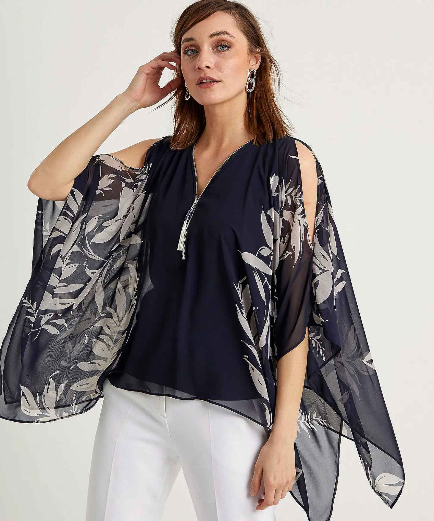 Joseph Ribkoff Blouse Voile Mouwen