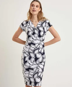 Joseph Ribkoff Jurk Bladprint