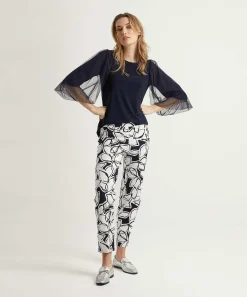 Joseph Ribkoff Top Met Ballonmouw Mesh