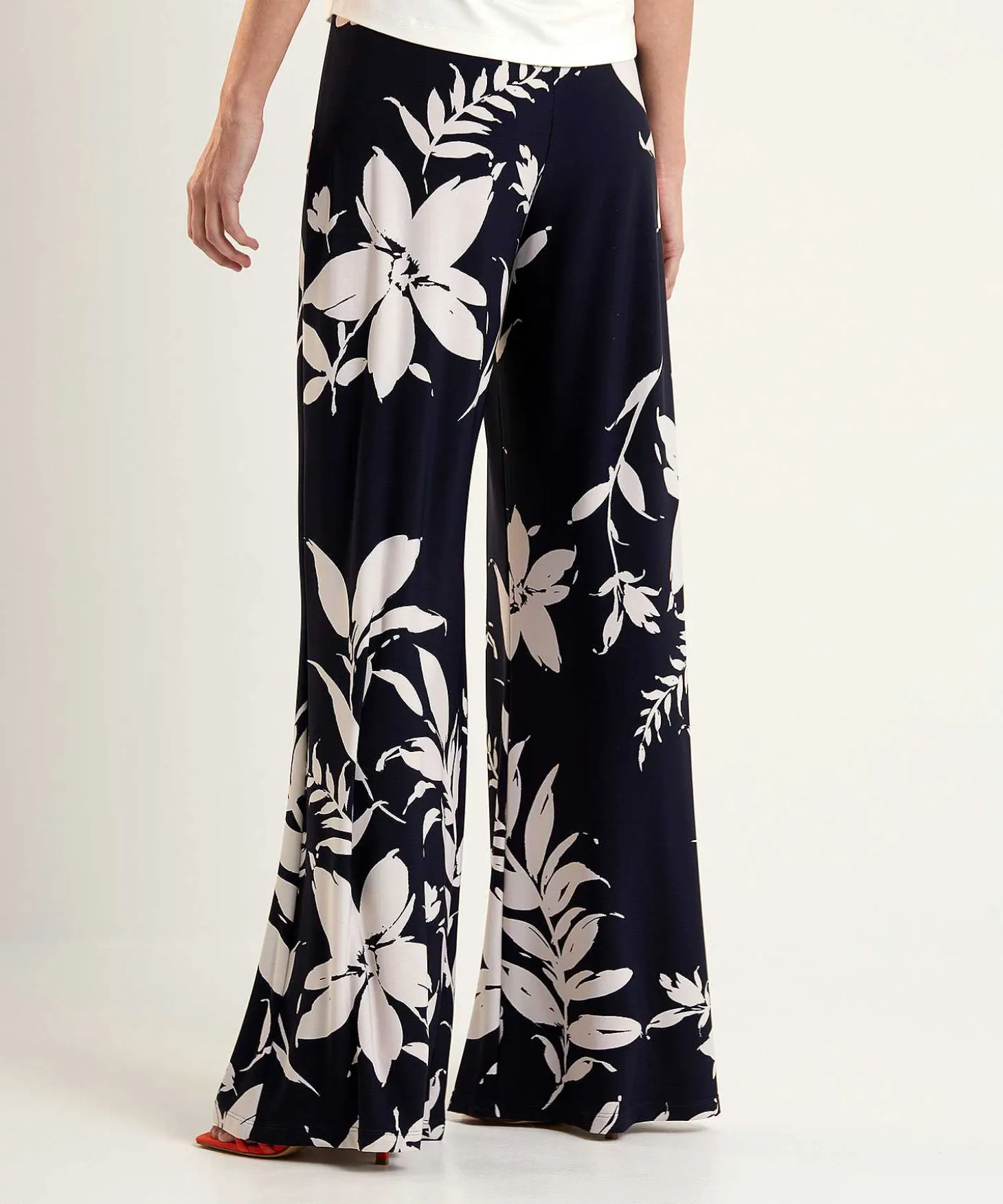 Joseph Ribkoff Wide Leg Broek Bladprint