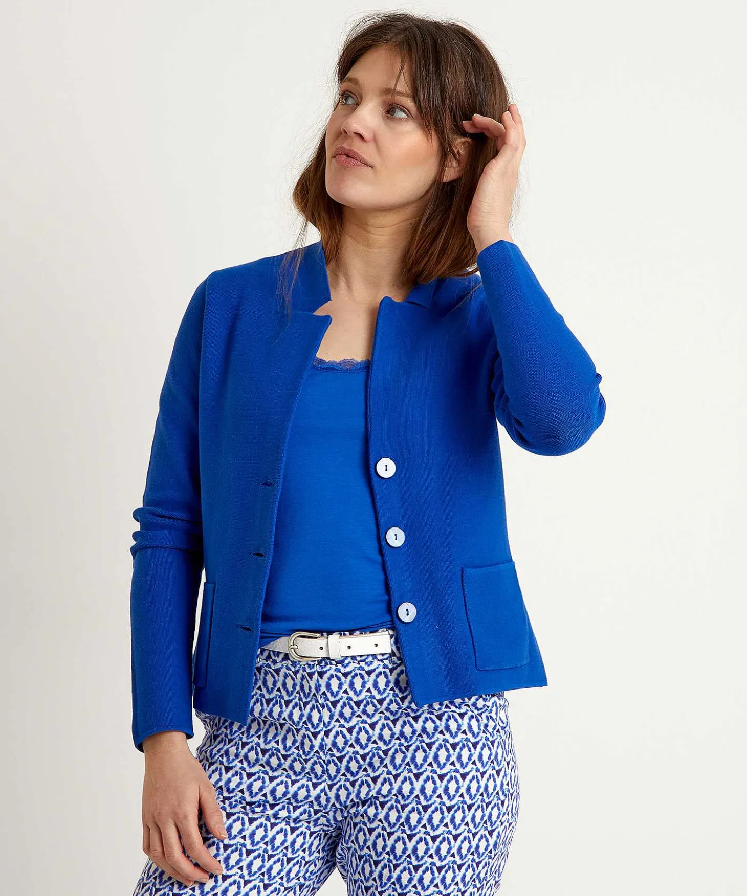 Kyra Blazervest Knit Luna