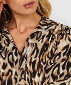 Kyra Blouse Crepe Animalprint Beline