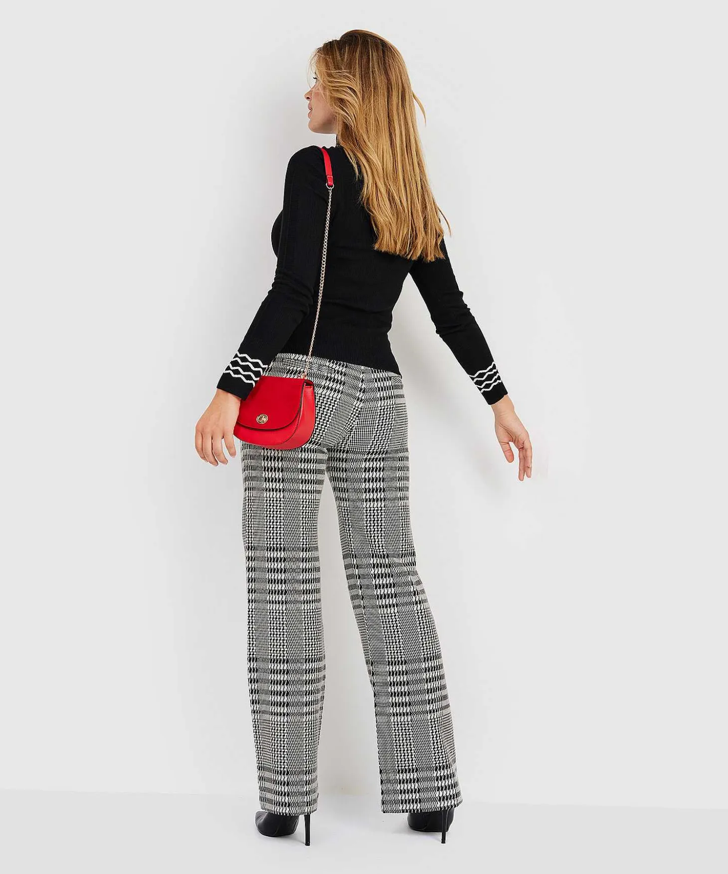 Kyra Broek Pied-De-Poule Nyssa