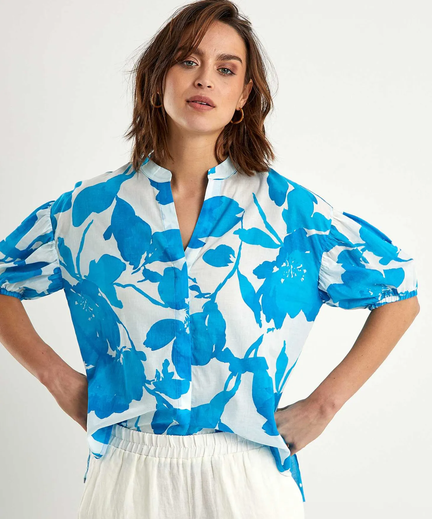 Kyra Cotton Voile Blouse Bloemen Bea