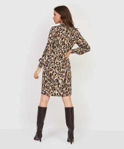 Kyra Crepe Jurk Animalprint Britta
