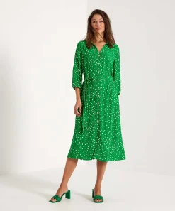 Kyra Doorknoopjurk Stippenprint Raquel