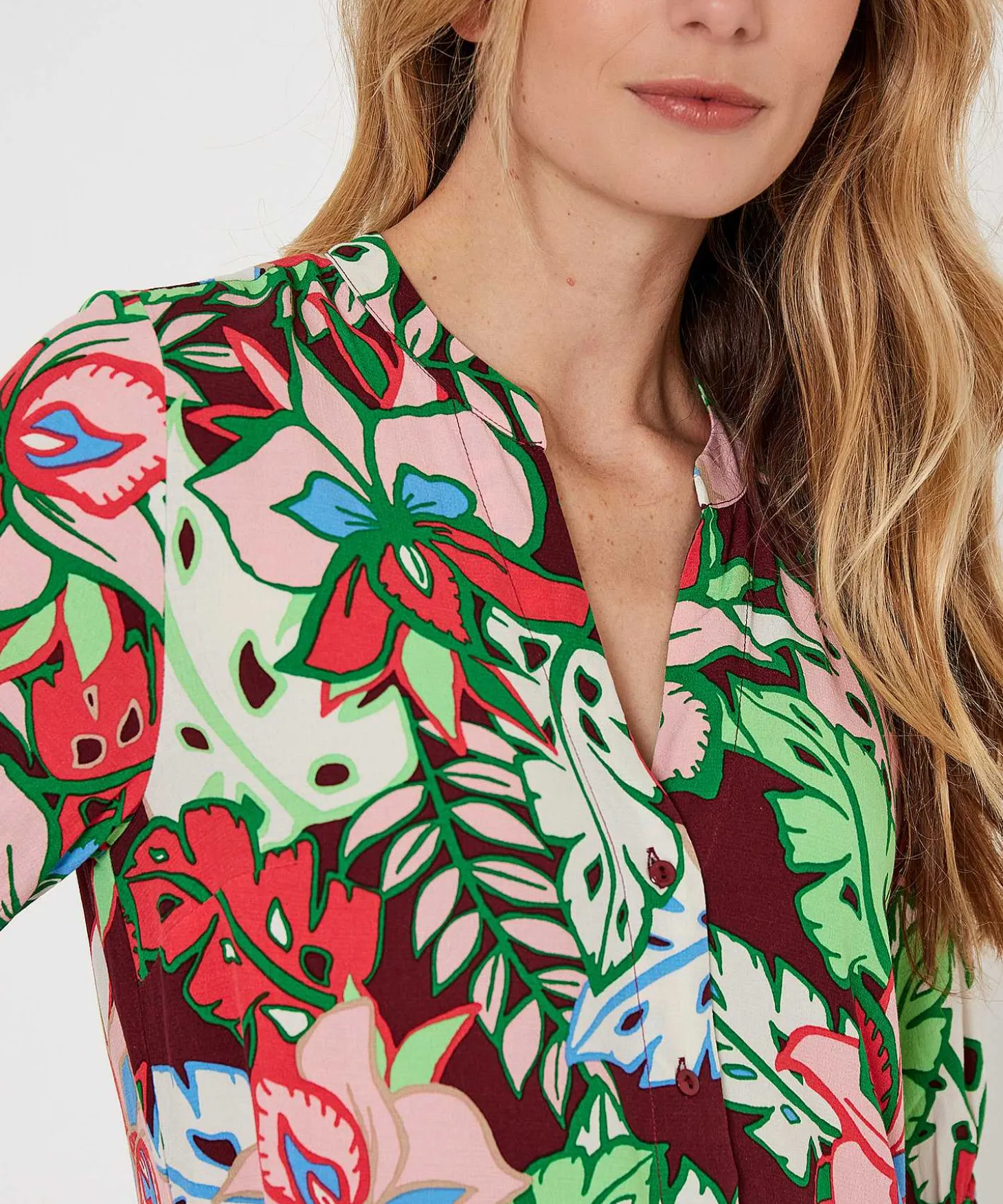Kyra Doorknoopjurk Tropical Flower Marena